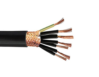 Cable de control, con aislamiento y revestimiento de PVC, con trenza de cobre apantallada